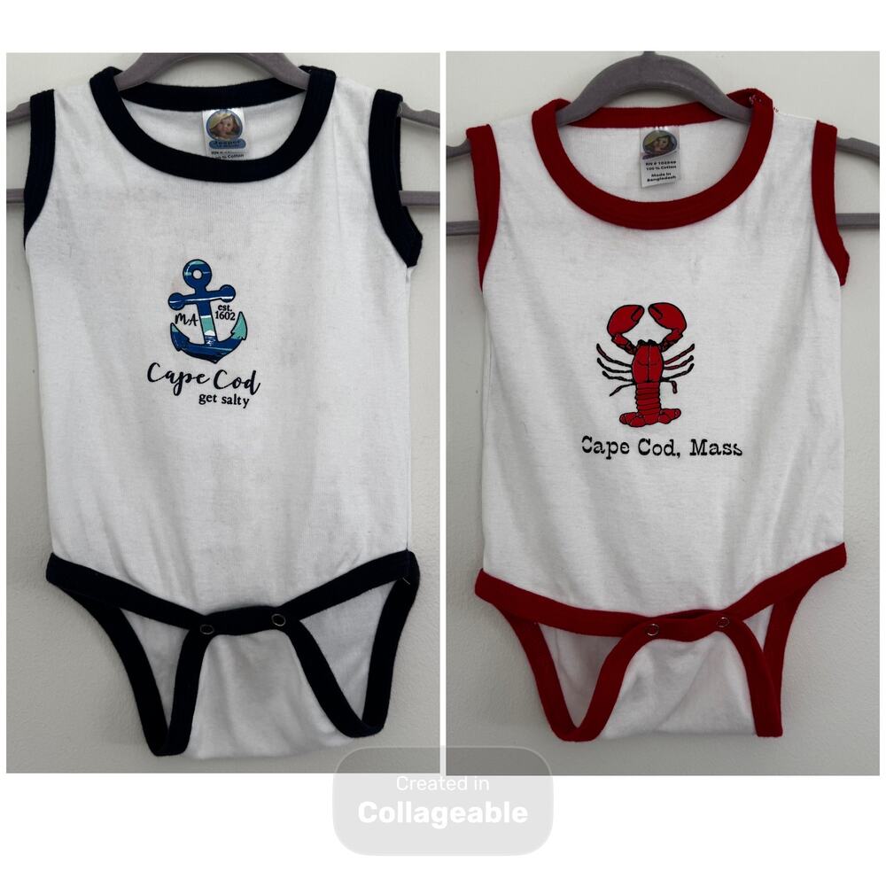 Jasper Cape Cod Onesies, Bundle of 2